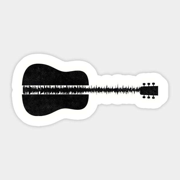 Sound Wave Guitar Sticker by Bododobird